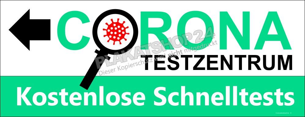 Banner Zufahrt Testzentrum