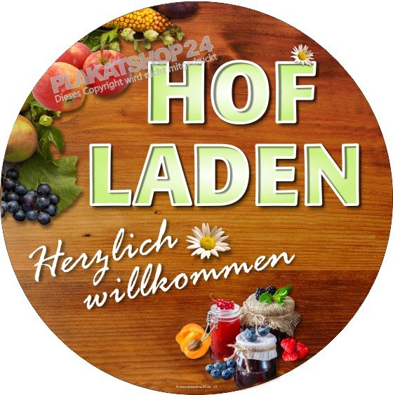 hofladenaufkleberzrGIO20hxlBkg Aufkleber Hinweis Hofladenverkauf