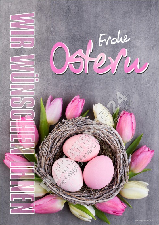 Plakat "Wir wünschen frohe Ostern"