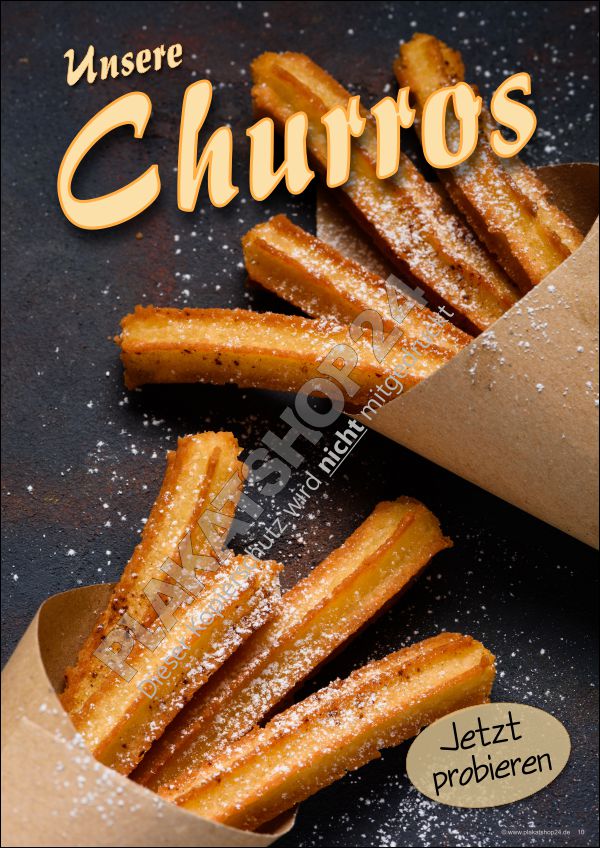 Werbeplakat Churros Werbeplakat Churros