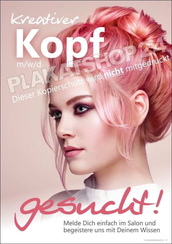 Günstiges Stellenangebotsplakat Friseur/in