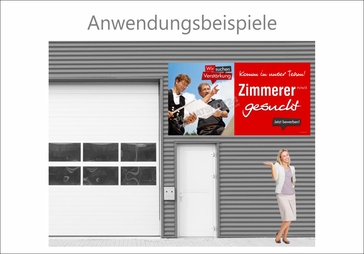 Großes auffälliges Banner für Zimmerer gesucht Großes auffälliges Banner für Zimmerer gesucht