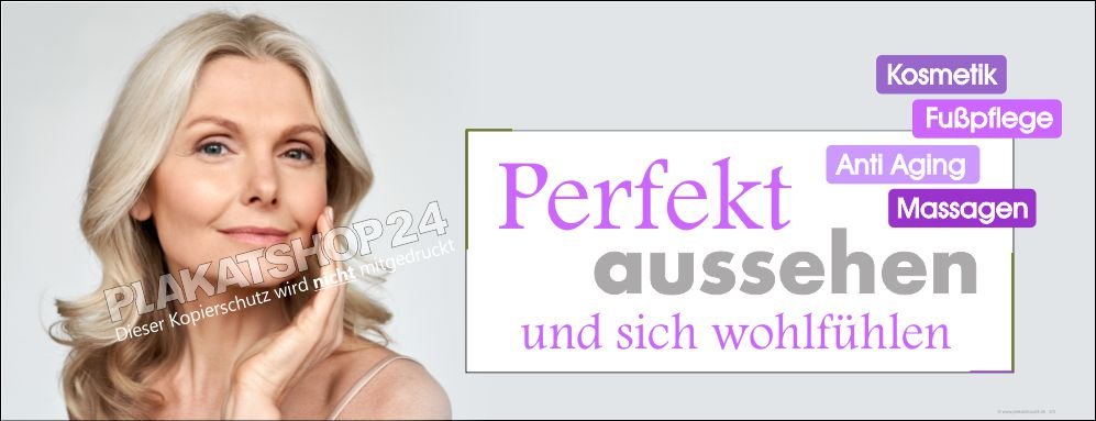 Dekobanner Kosmetik Angebotspalette