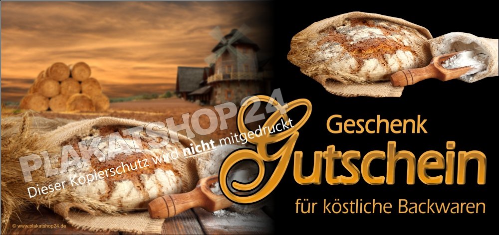 Bäckerei-Gutschein für frische Backwaren