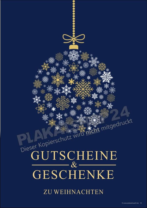 Weihnachtsplakat Geschenke vom Christkind