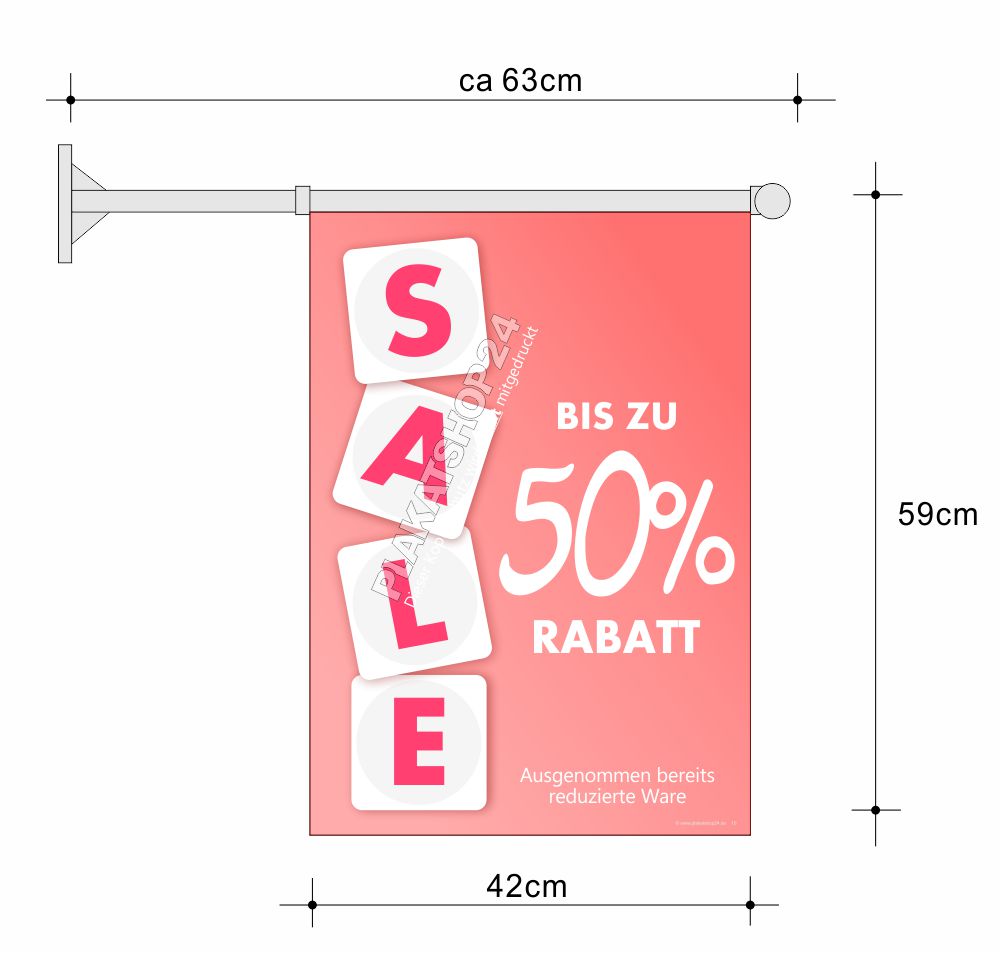 Stockfahne für Sale-Aktion