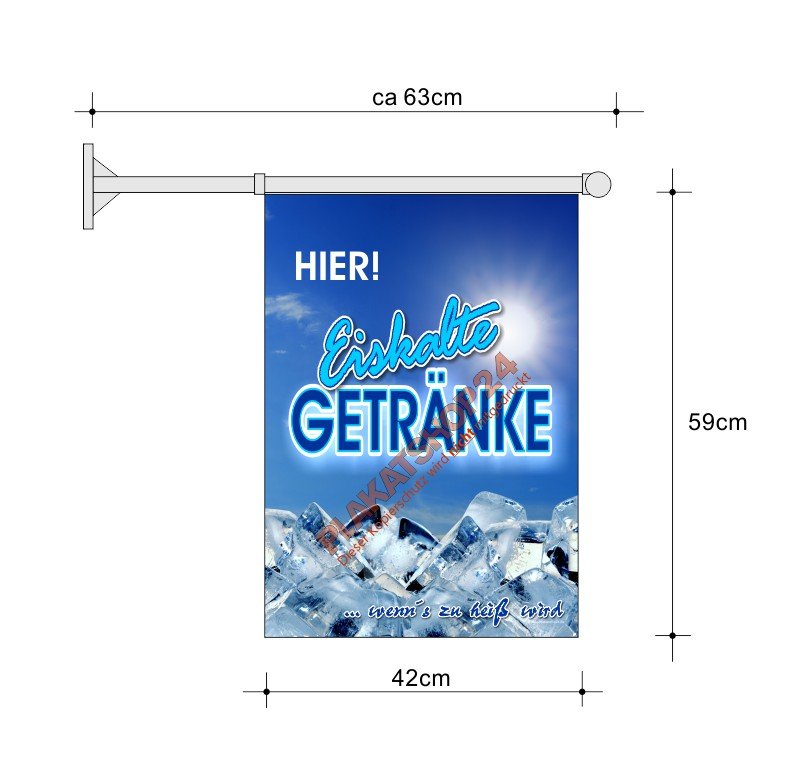 Kioskfahne Kalte Getränke