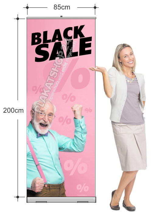 Black-Sale Rollupdisplay für Black Friday