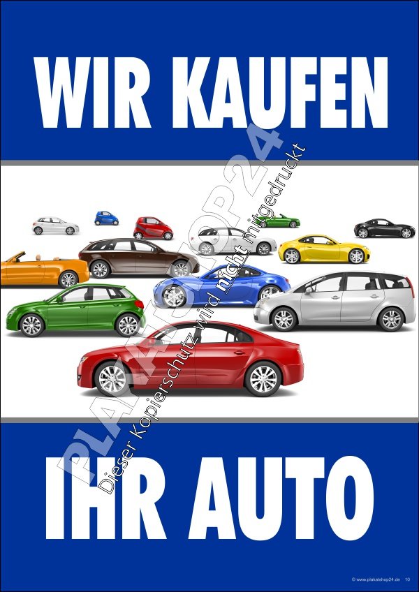 Werbeplakat Autoankauf