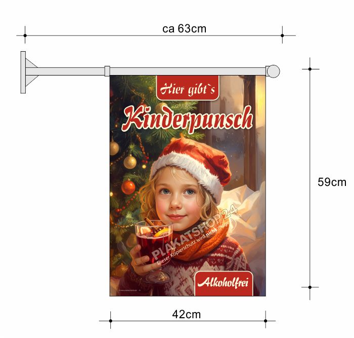 Stockfahne Kinderpunsch Stockfahne Kinderpunsch