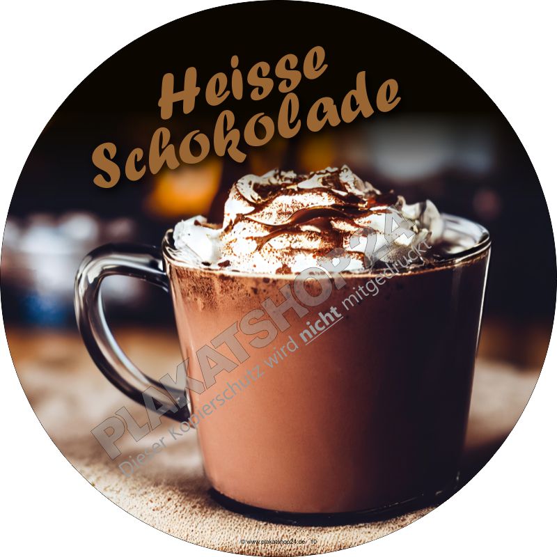 Aufkleber Heiße Schokolade