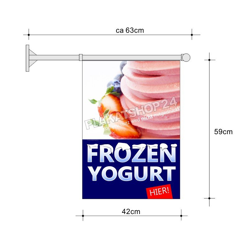 Frozen Yogurt-Stockfahne A2 