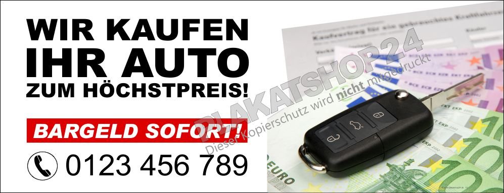 Werbebanner Gebrauchtwagen Ankauf