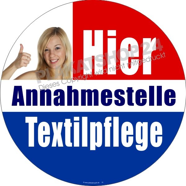 Werbefolie Annahmestelle Reinigung als Schaufensteraufkleber für Textilpflege-Partner