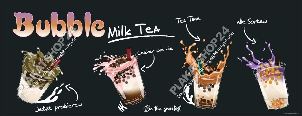 Werbebanner Bubble Milk Tea