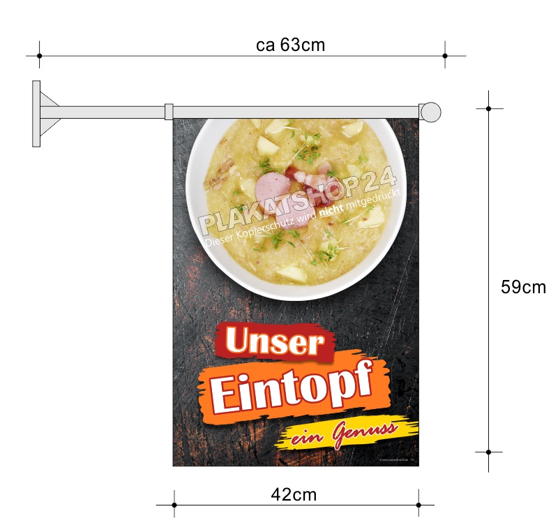 Gastrofahne für Werbung Eintopf
