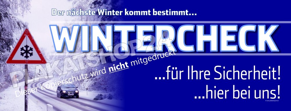 Wintercheck-Werbebanner für die Kfz-Branche