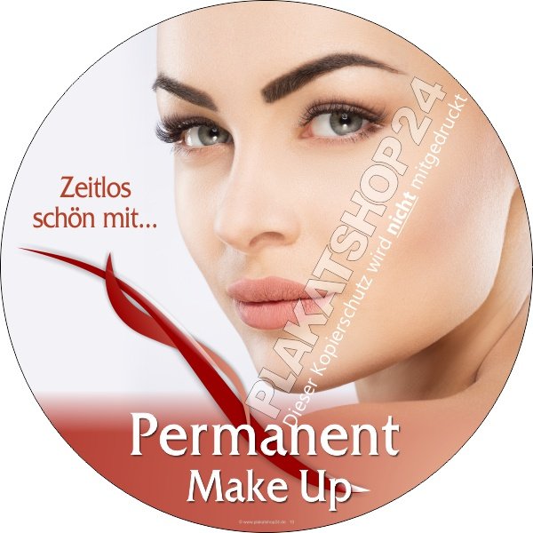 Aufkleber Zeitlos schön mit Permanent Make Up