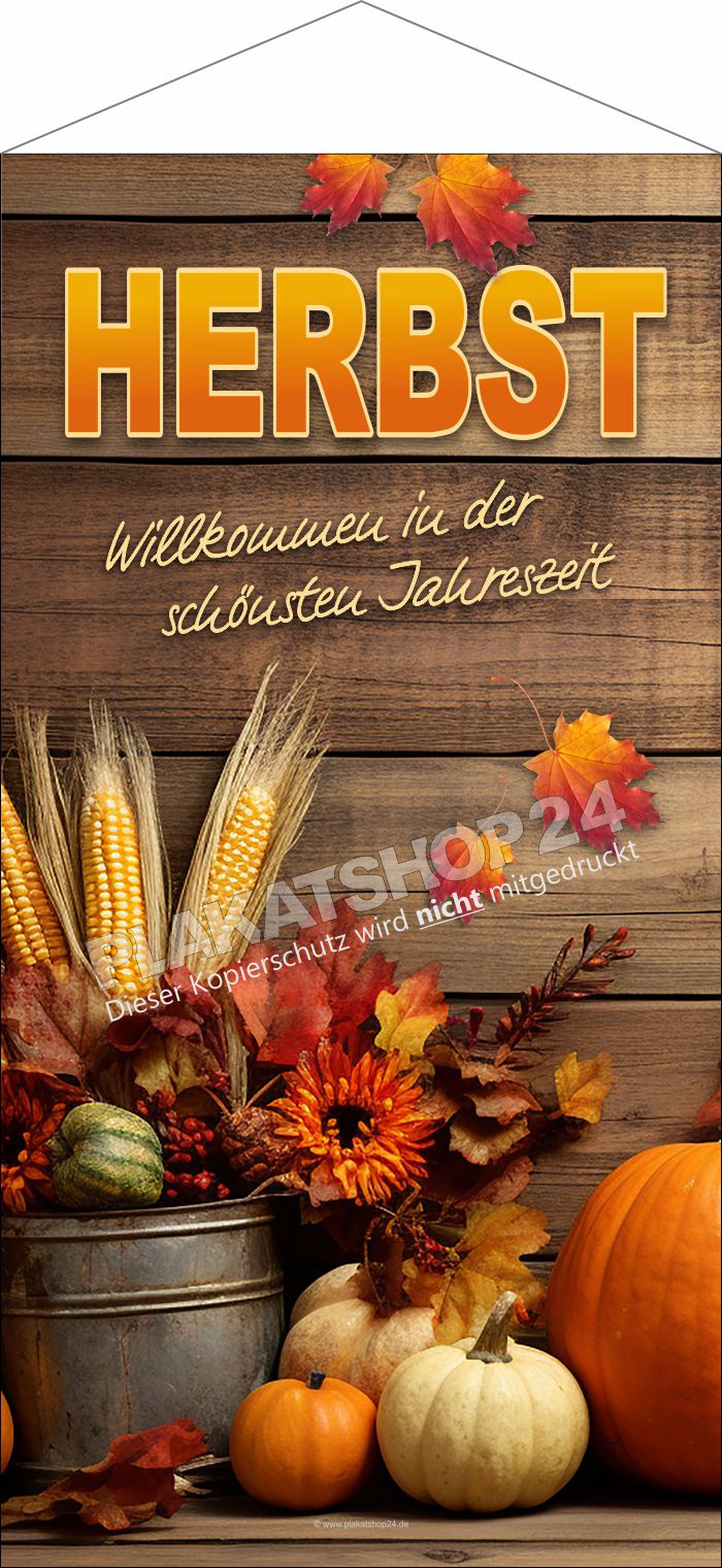 Herbstliches Deko-Stoffbanner