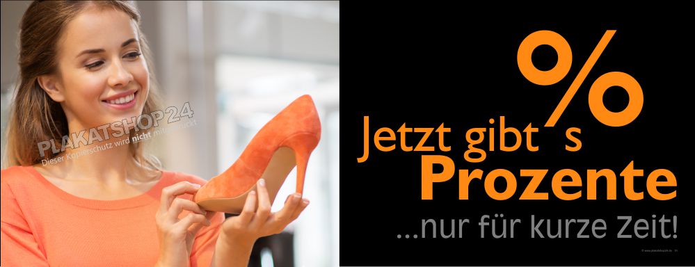 Werbebanner Rabatte im Schuhgeschäft Werbebanner Rabatte im Schuhgeschäft