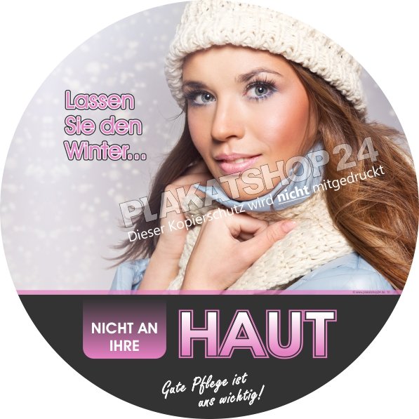 Kosmetik-Werbefolie für Hautpflege im Winter