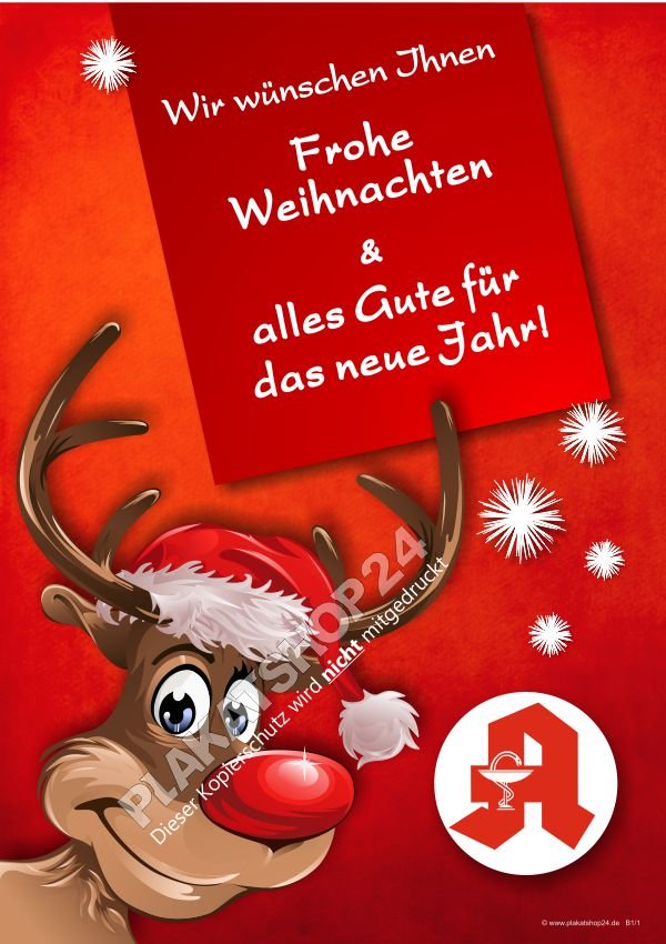 Weihnachtsplakat für die Apotheke