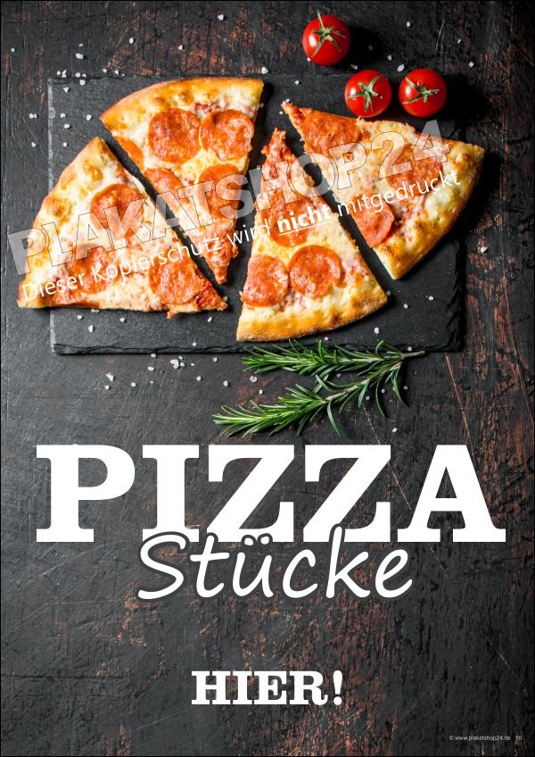 Günstiges Pizzaplakat Pizzaecken