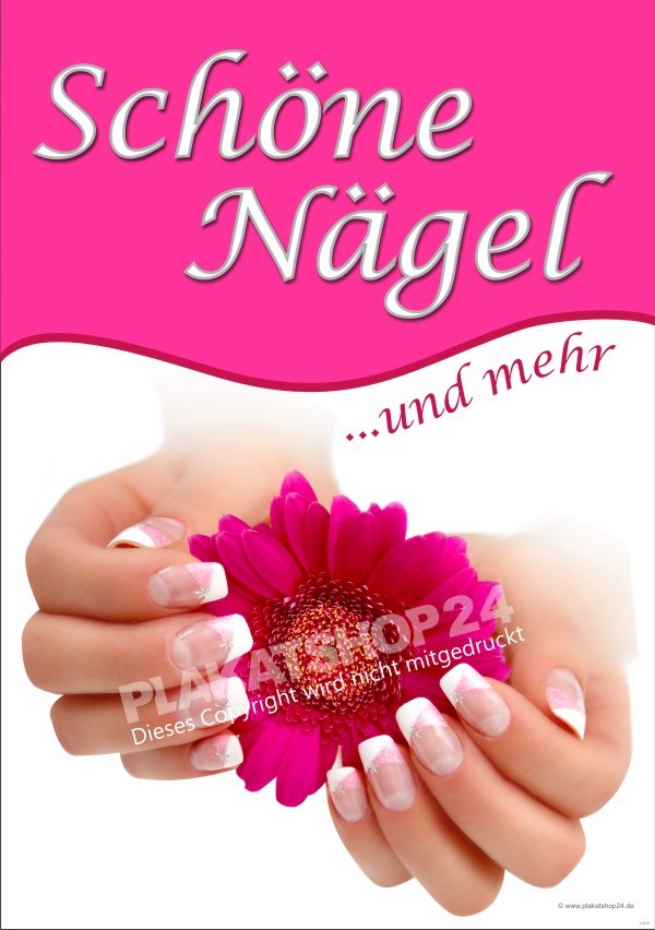 Poster Schöne Nägel für Nagelstudio und Nagelpflege