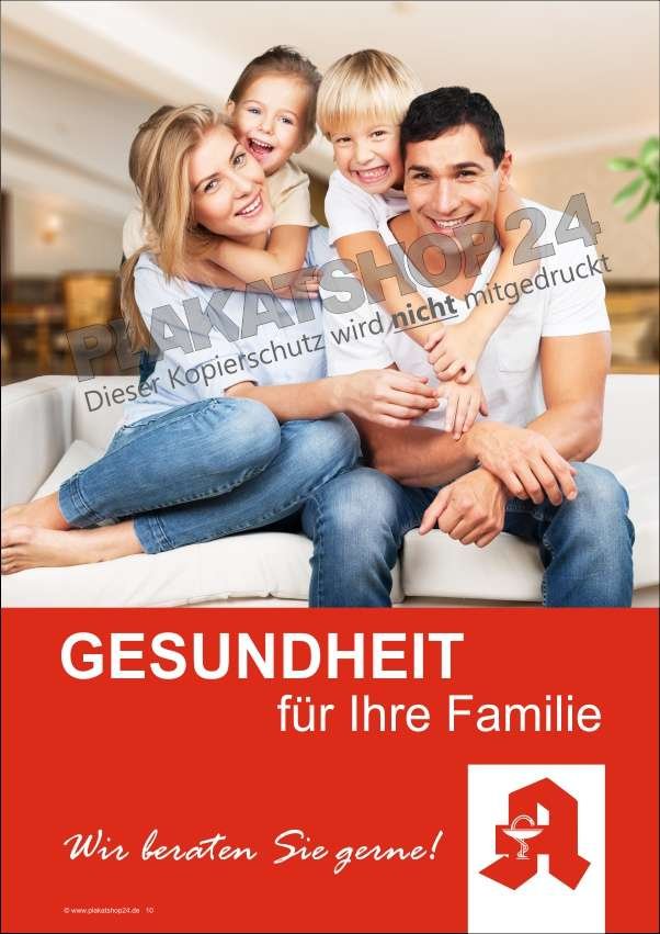 Apothekenschild / Plakat Gesundheit Familie