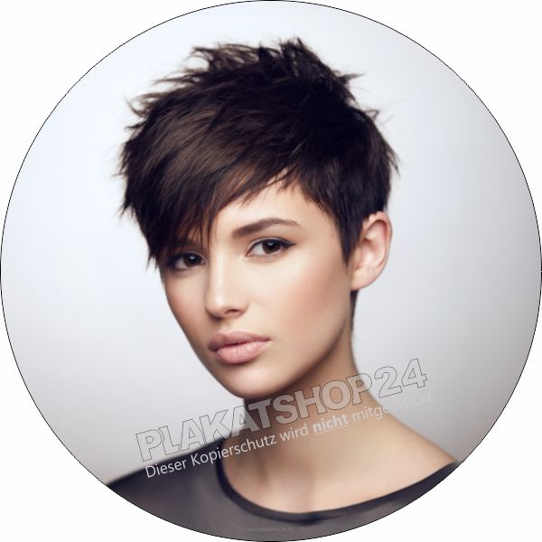 Premium Klebefolie Friseursalon – Modern Short Cut Motiv – Wetterfest Rund