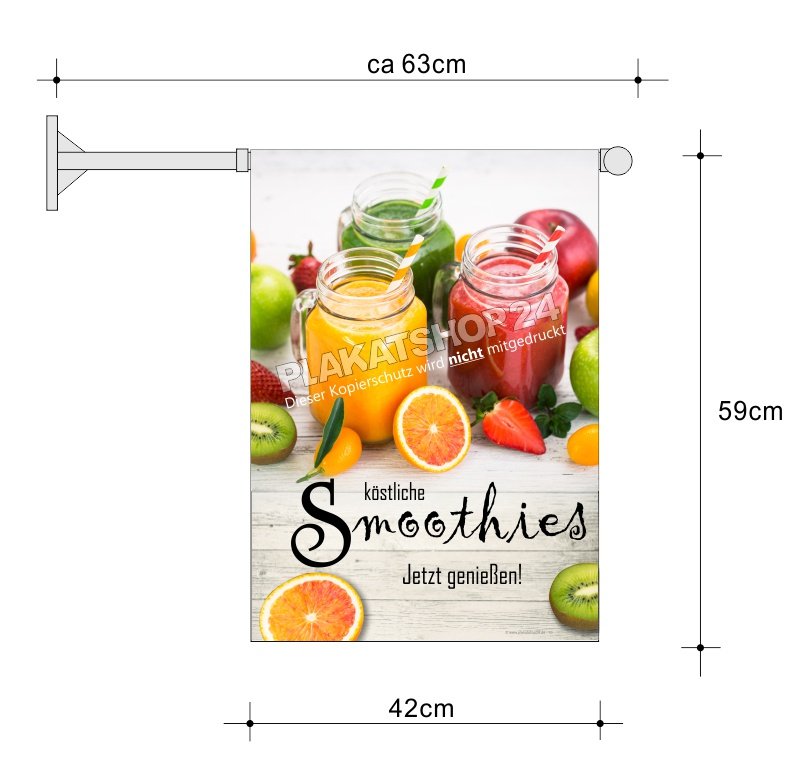 Werbefahne gesunde Smoothies