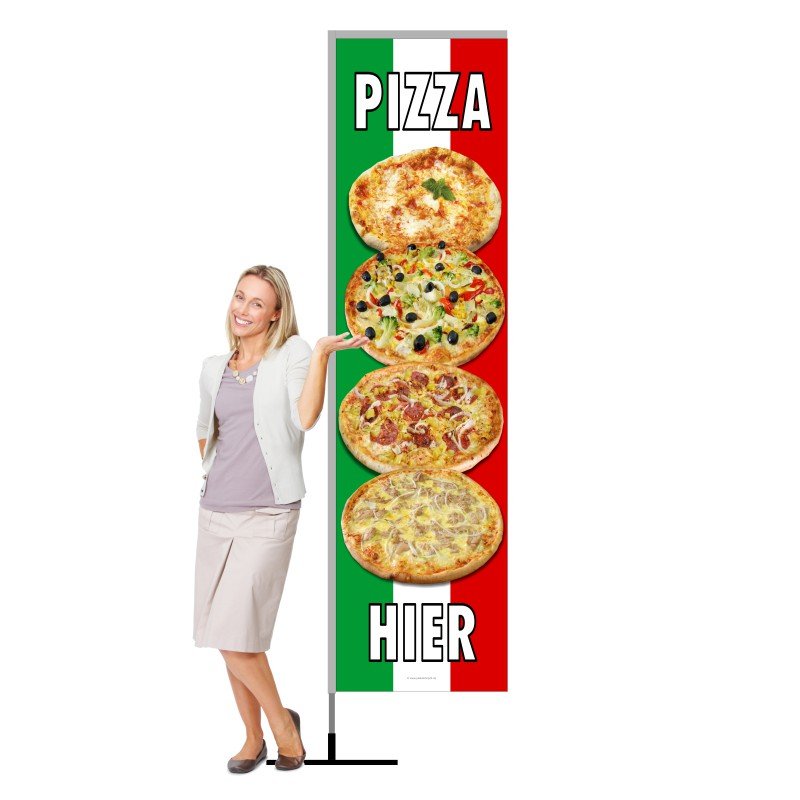 Beachflag für Pizzeria