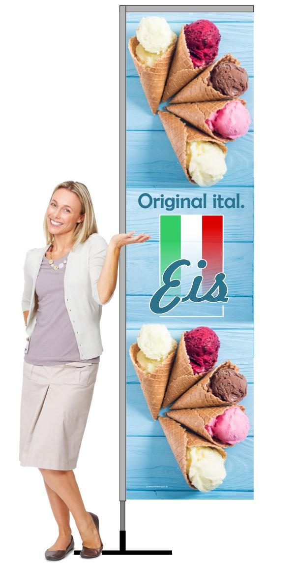 Beachflag original italienisches Eis