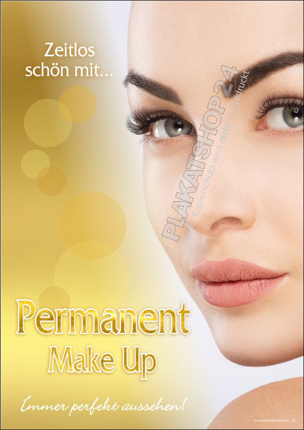 Permanent Make up-Werbeposter Kosmetikstudio