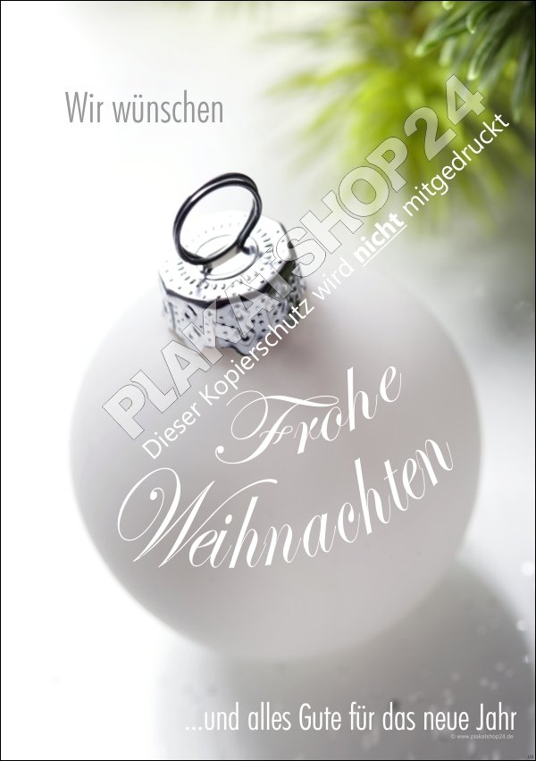 Edles Weihnachtsplakat in hellen Farbtönen