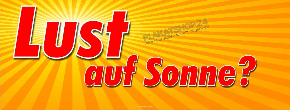 Werbebanner für Sonnenstudio z.B. für Aussenwerbung