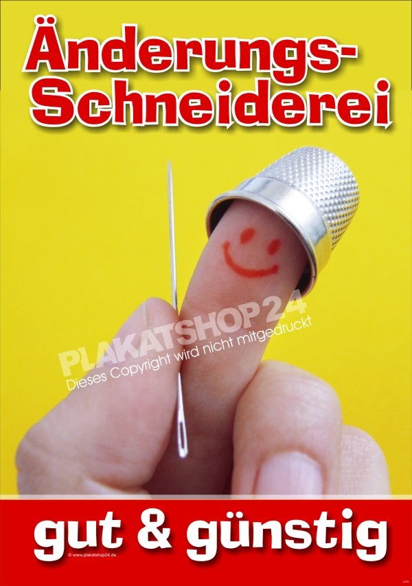 Poster für Werbung für Änderungsschneiderei