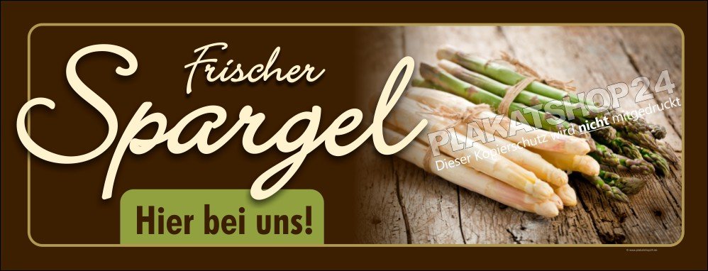 XA8981 Hinweisbanner für den Spargelverkauf