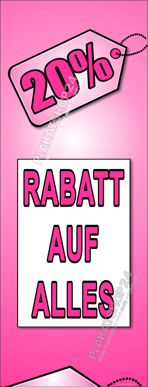 Rabatt-Werbebanner pinkfarben Rabatt-Werbebanner pinkfarben