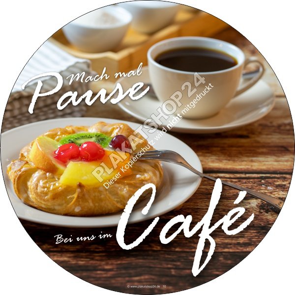 caf-aufkleber Günstiger Werbeaufkleber Kaffeepause