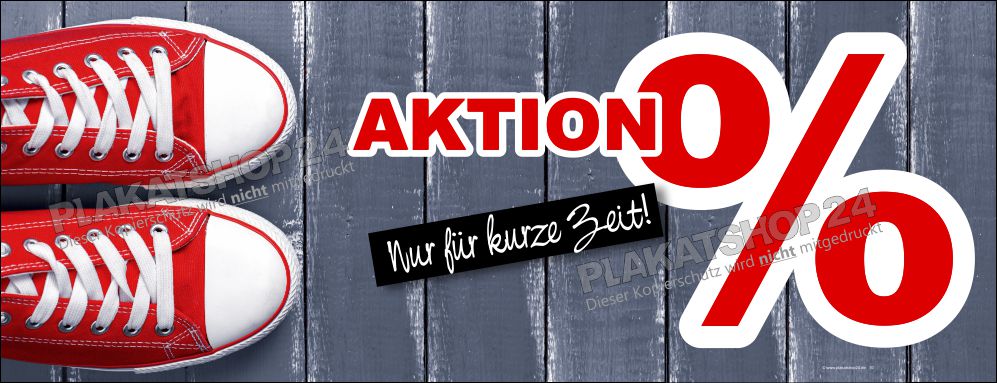 Werbebanner für Schuhladen für Prozent-Aktion