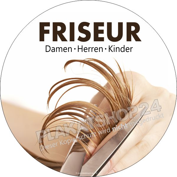 Werbeaufkleber für Friseursalon