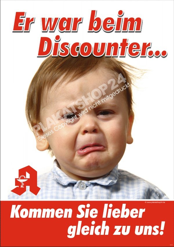 Lustiges Apothekenposter für Imagewerbung in der Apotheke