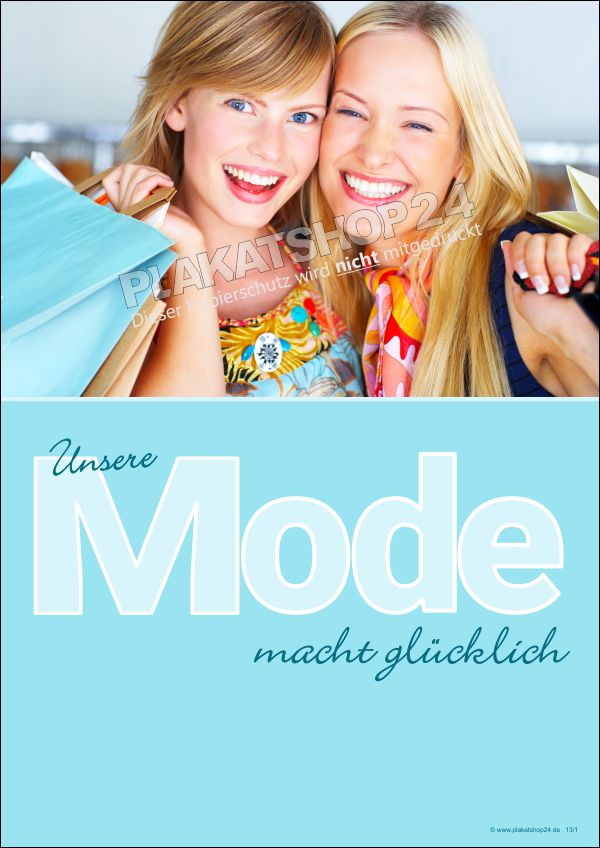 Farbenfrohes Werbeplakat für Damenmode