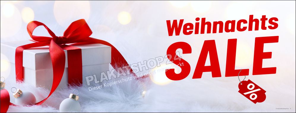 Werbebanner für den Weihnachtssale