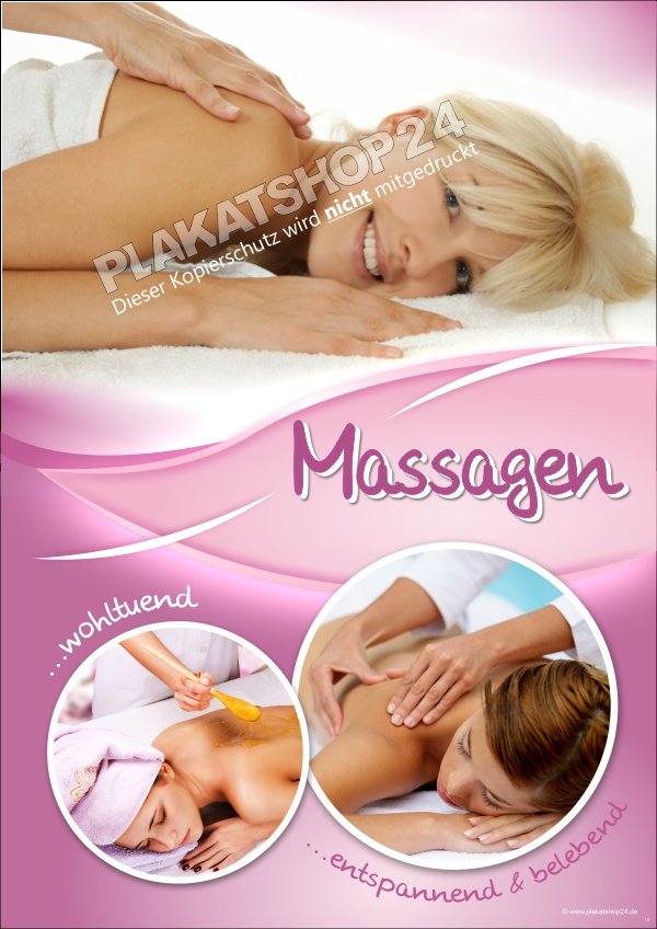 Massageposter für Schaufenster/Gehsteigaufsteller