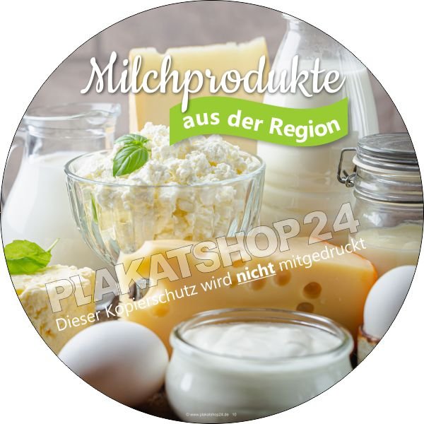 Klebefolie Milchprodukte aus der Region