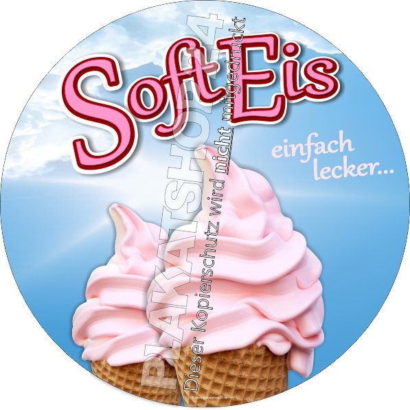 Schaufensterfolie für Softeis-Werbung