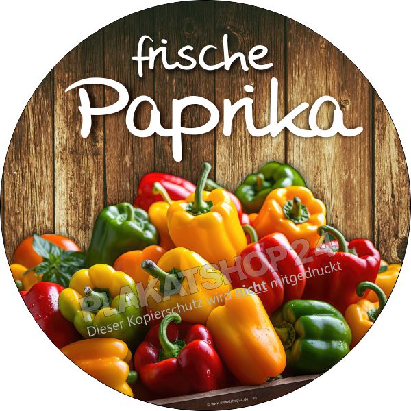 Werbefolie frische Paprika Werbefolie frische Paprika