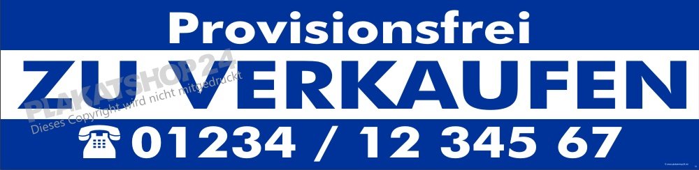 Schaufensterfolie provisionsfrei zu verkaufen als Aufkleber für Immobilienverkauf